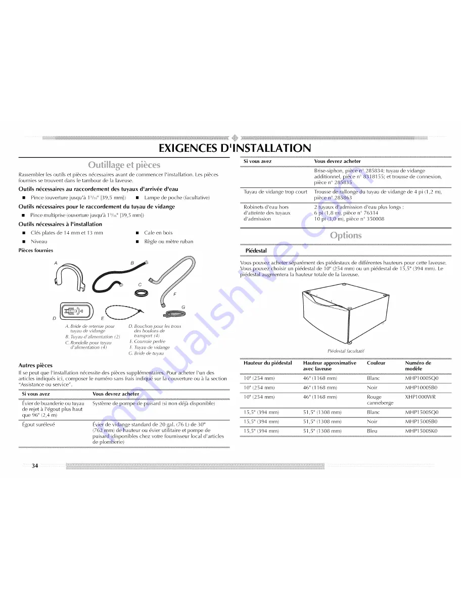 Maytag MHWZ400TQ - 3.7 cu. Ft. Epic Z Front Load Washer Use And Care Manual Download Page 34