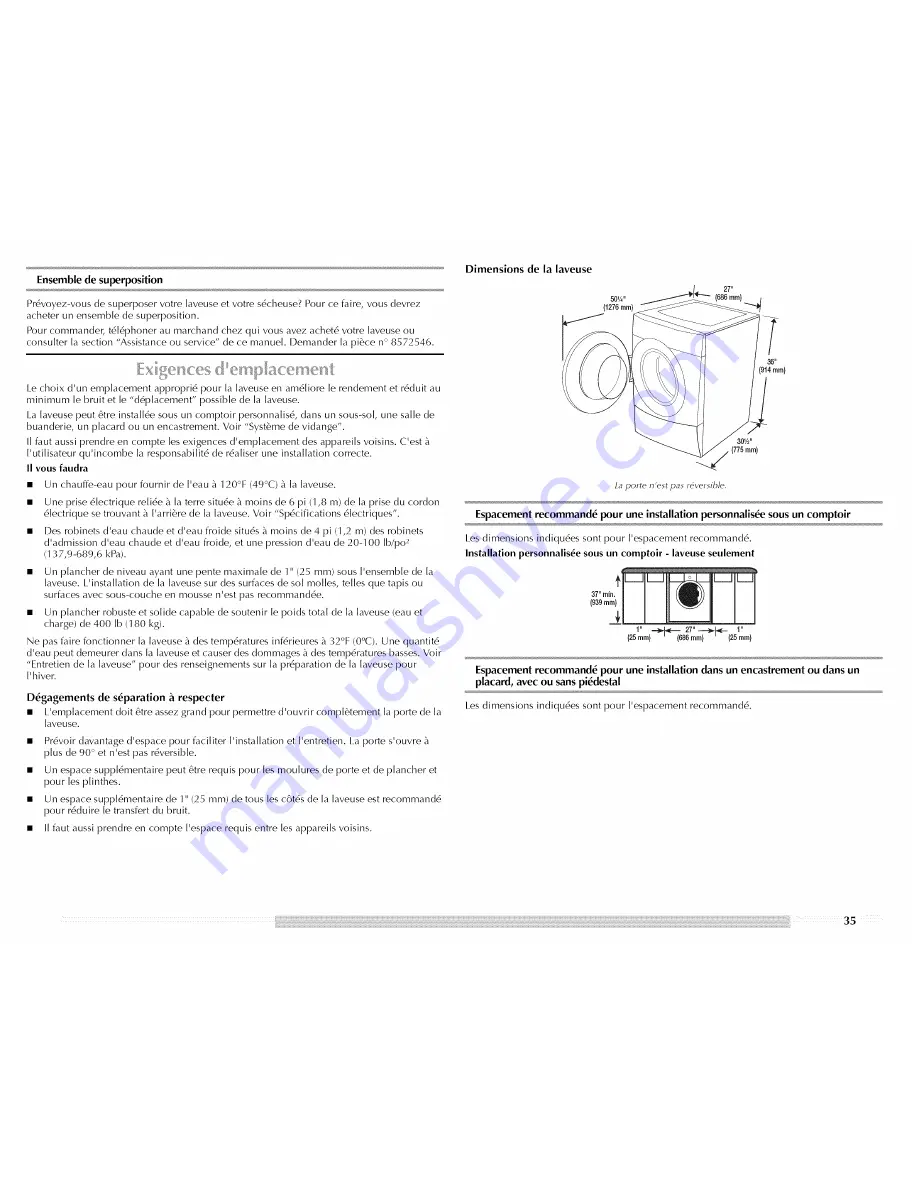 Maytag MHWZ400TQ - 3.7 cu. Ft. Epic Z Front Load Washer Скачать руководство пользователя страница 35