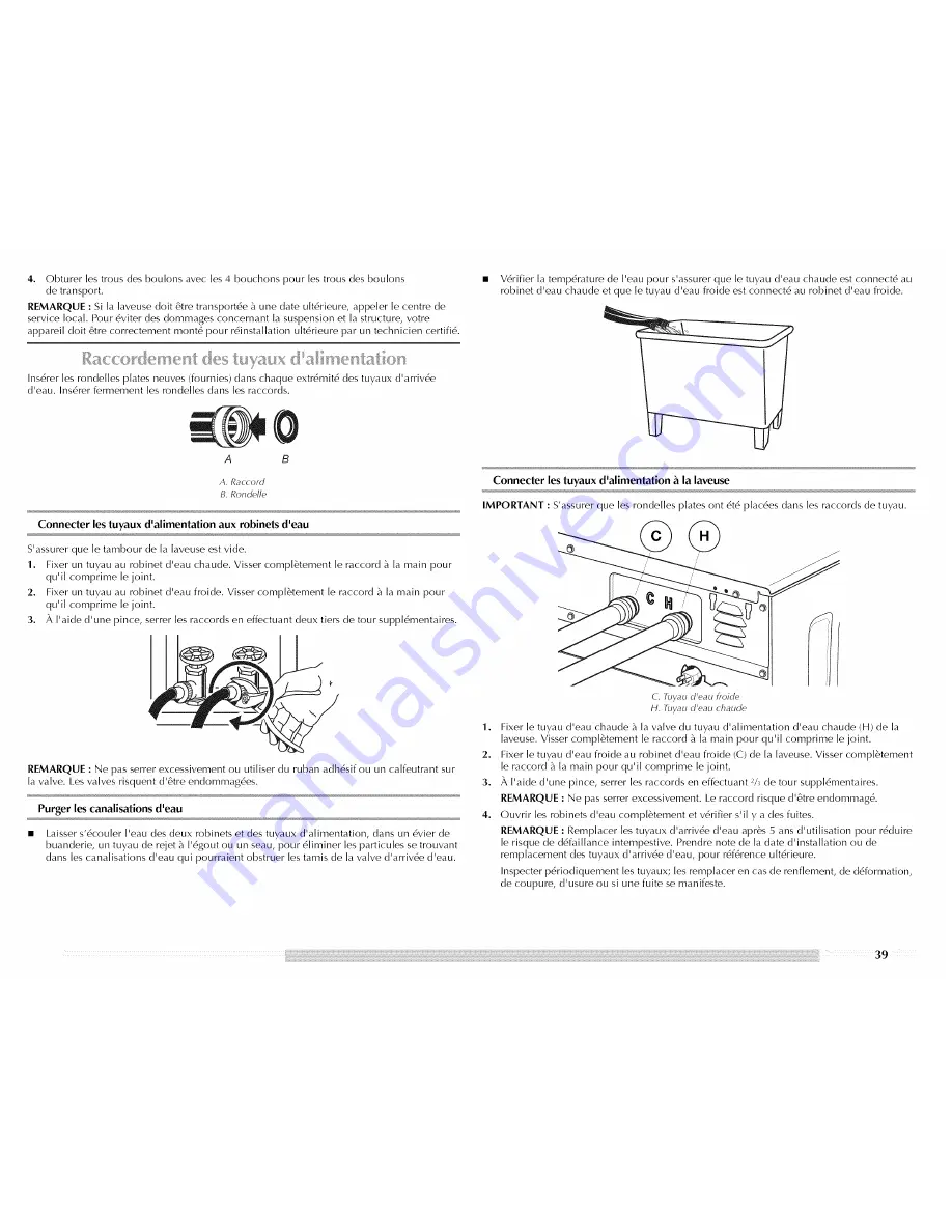 Maytag MHWZ400TQ - 3.7 cu. Ft. Epic Z Front Load Washer Скачать руководство пользователя страница 39