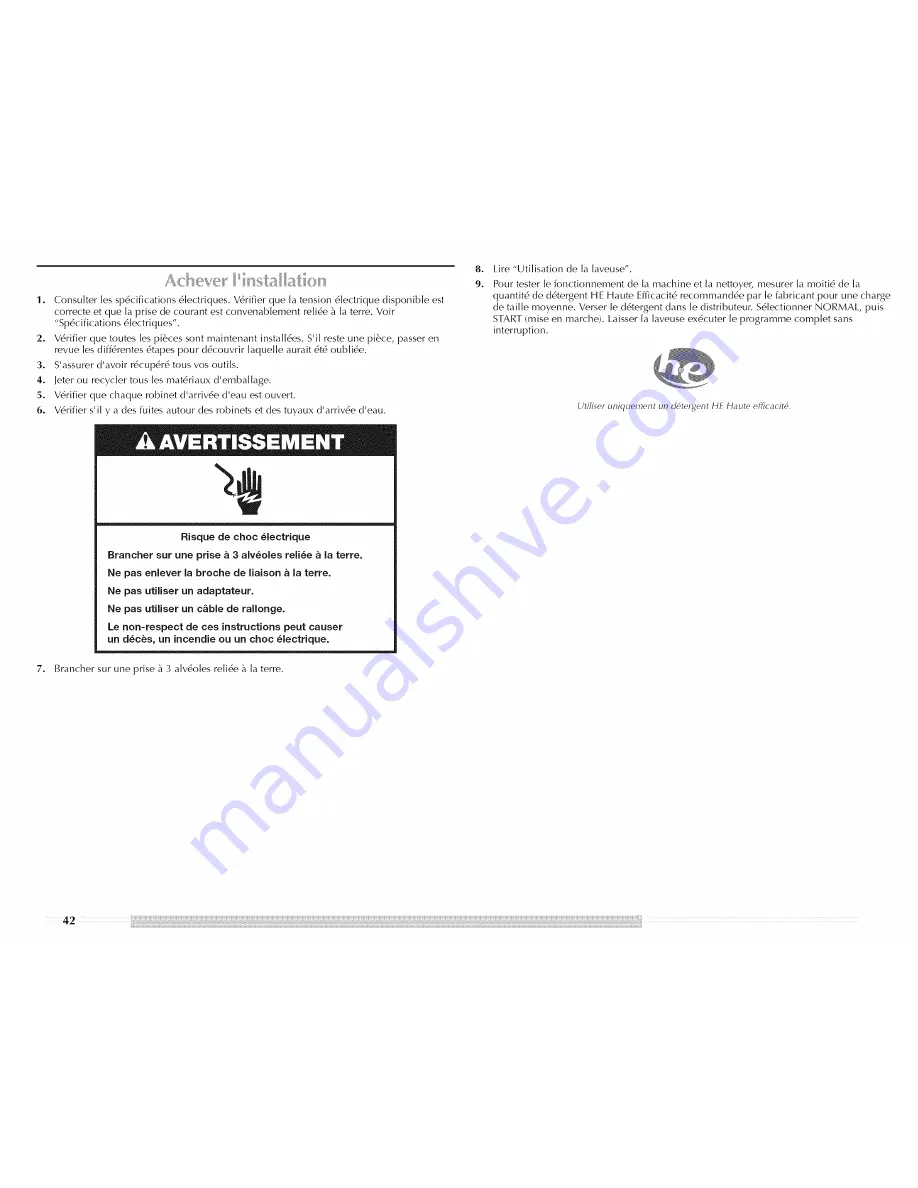 Maytag MHWZ400TQ - 3.7 cu. Ft. Epic Z Front Load Washer Use And Care Manual Download Page 42