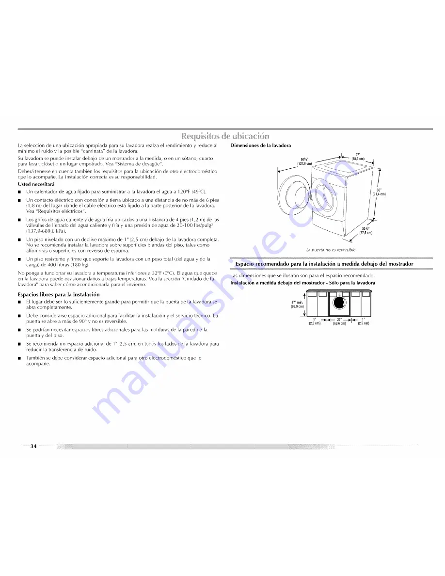 Maytag MHWZ600TE - Epic Z Front Load Washer Use And Care Manual Download Page 34