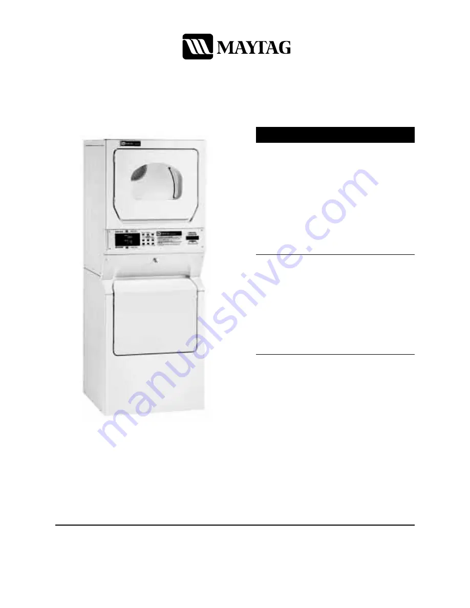 Maytag MLE19PR Specifications Download Page 1