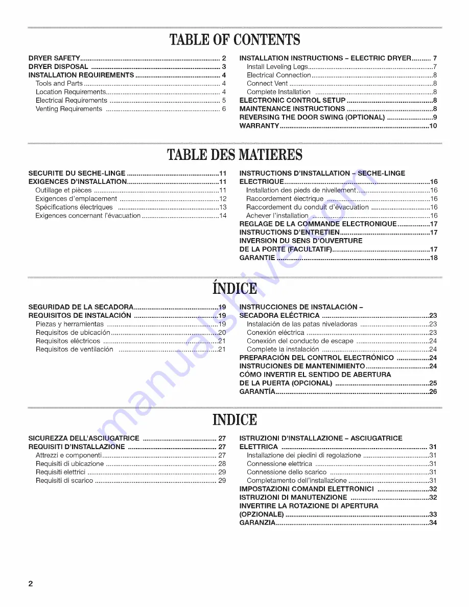 Maytag MLE24PD Installation Instructions Manual Download Page 2