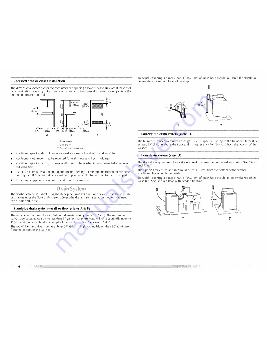 Maytag MTW5600TQ - Centennial Washer Use And Care Manual Download Page 6