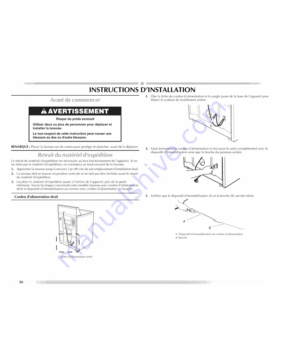 Maytag MTW5600TQ - Centennial Washer Скачать руководство пользователя страница 26