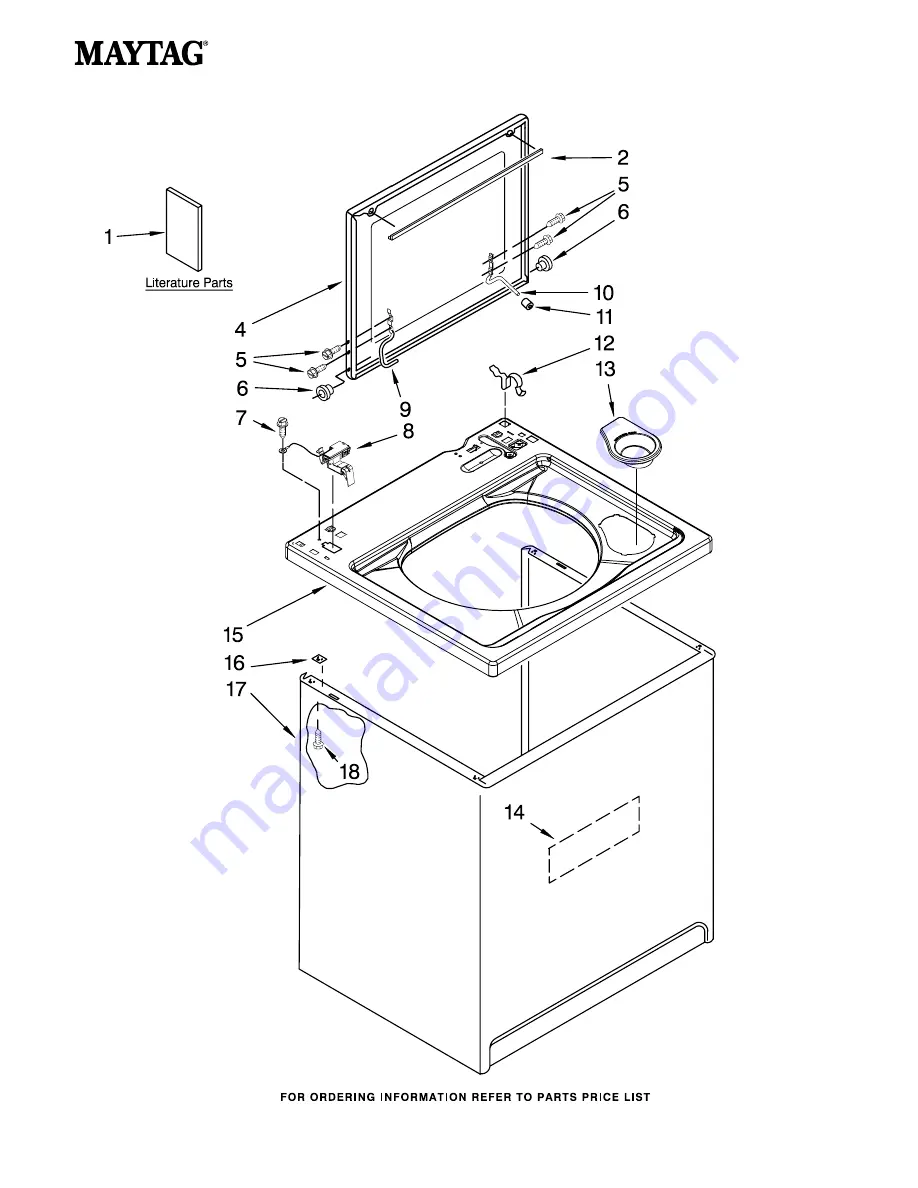 Maytag MTW5600TQ2 Parts List Download Page 1