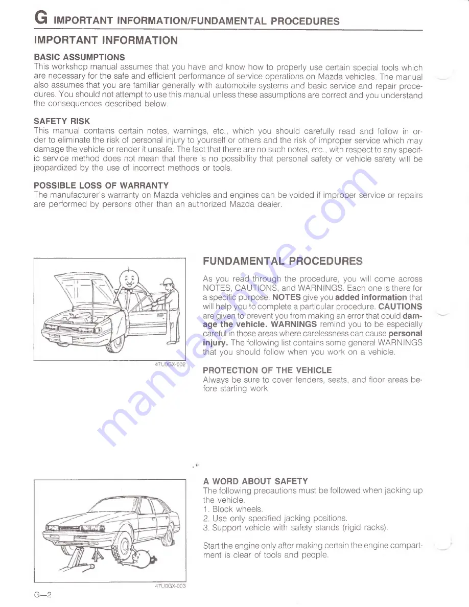 Mazda 626 1989 Скачать руководство пользователя страница 11