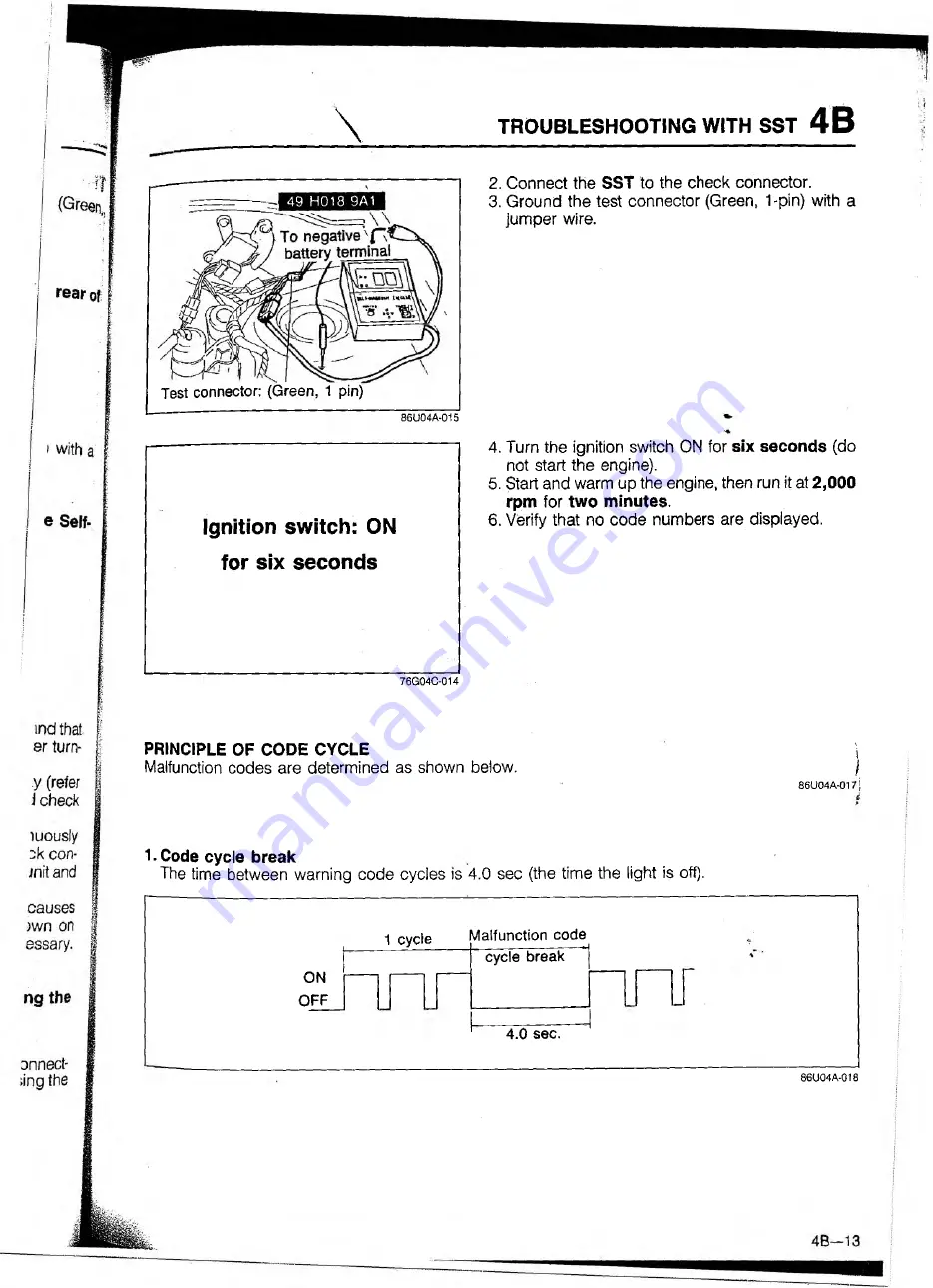 Mazda 626 1989 Скачать руководство пользователя страница 99