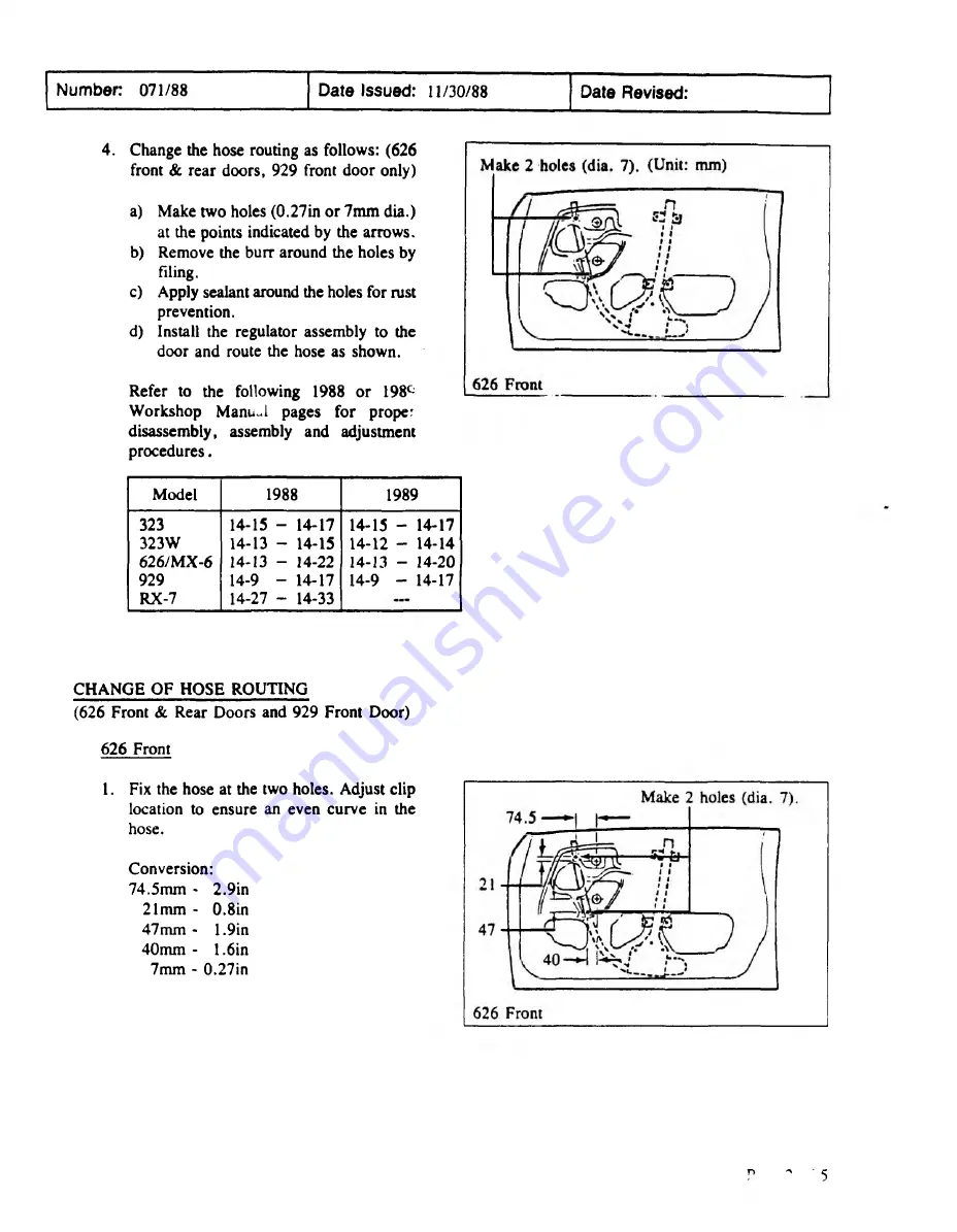 Mazda 626 1989 Скачать руководство пользователя страница 220