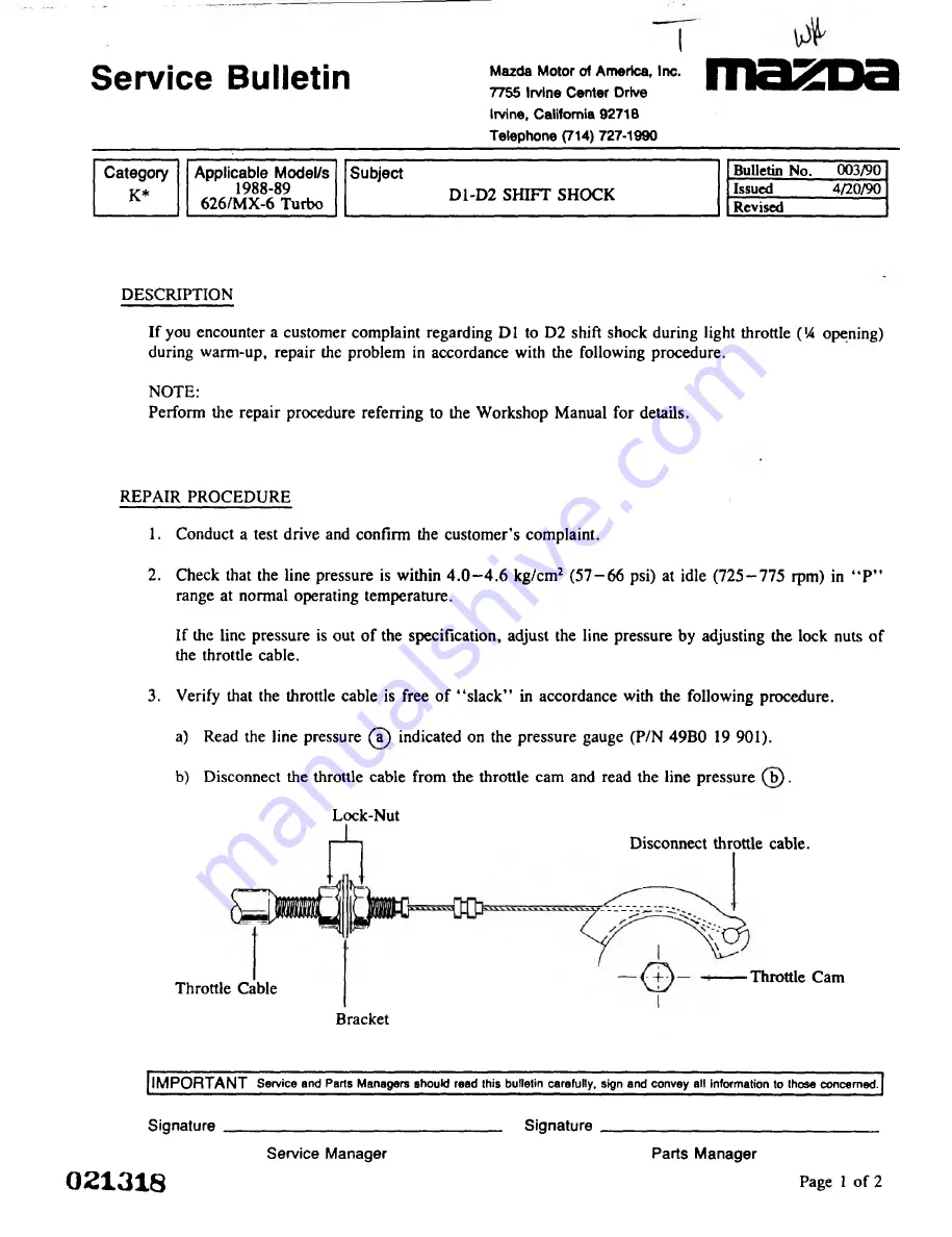 Mazda 626 1989 Скачать руководство пользователя страница 449