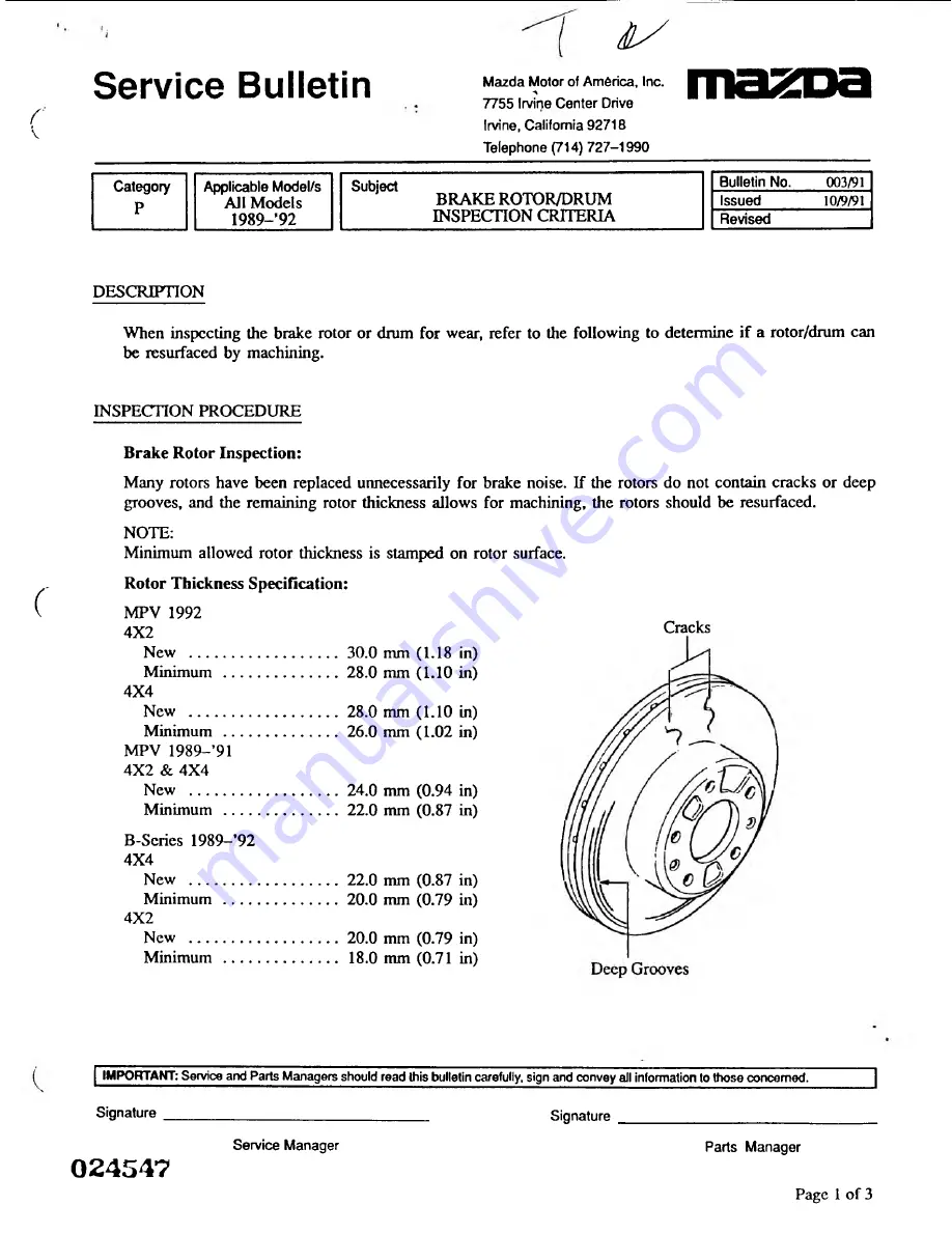 Mazda 626 1989 Скачать руководство пользователя страница 479