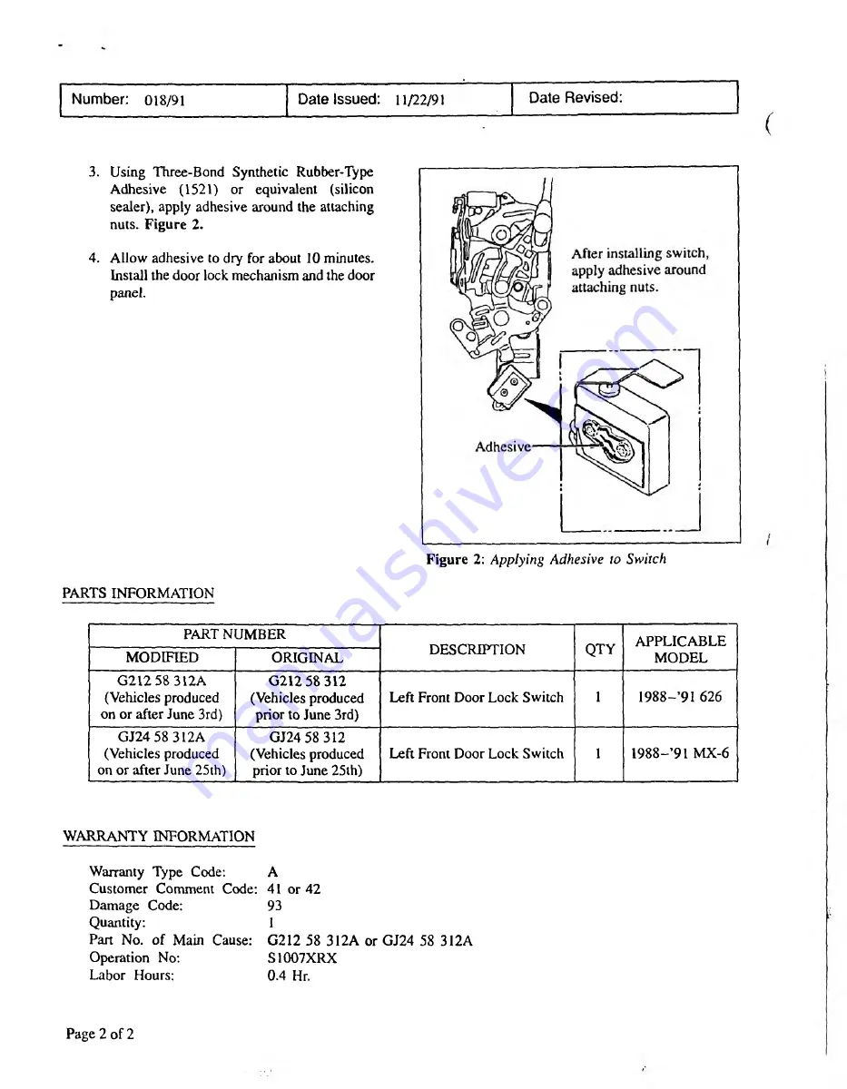 Mazda 626 1989 Скачать руководство пользователя страница 586