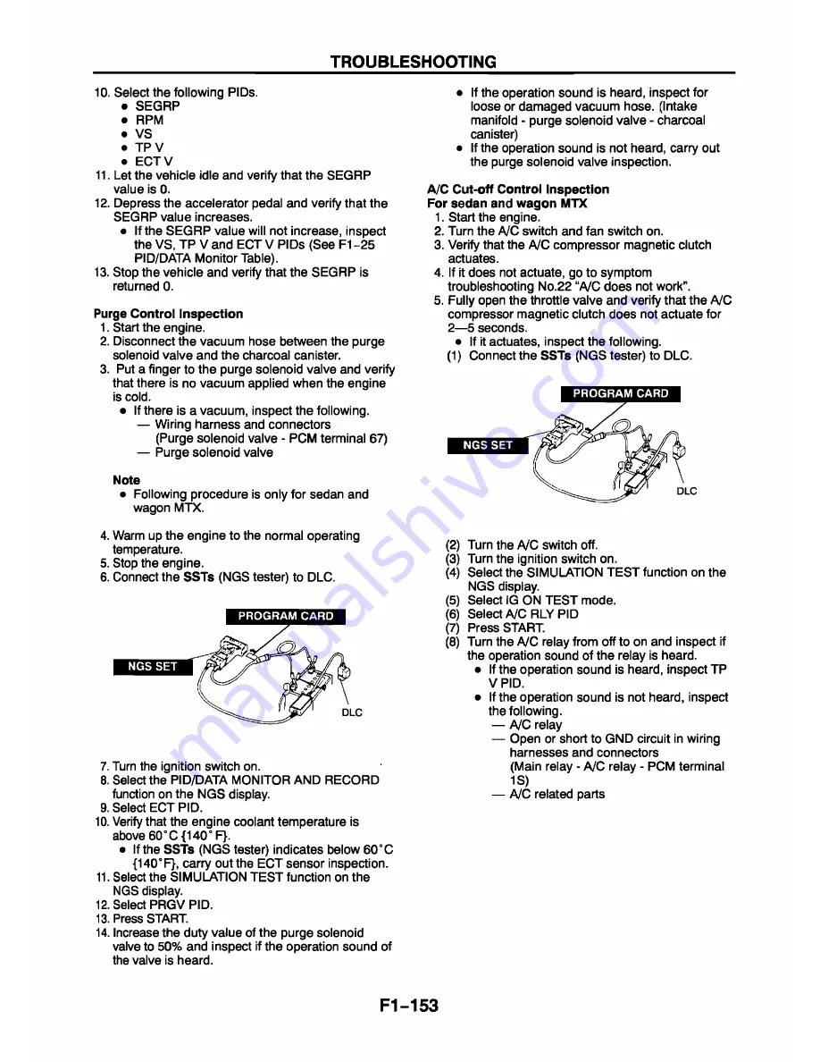 Mazda 626 Station Wagon Workshop Manual Download Page 174