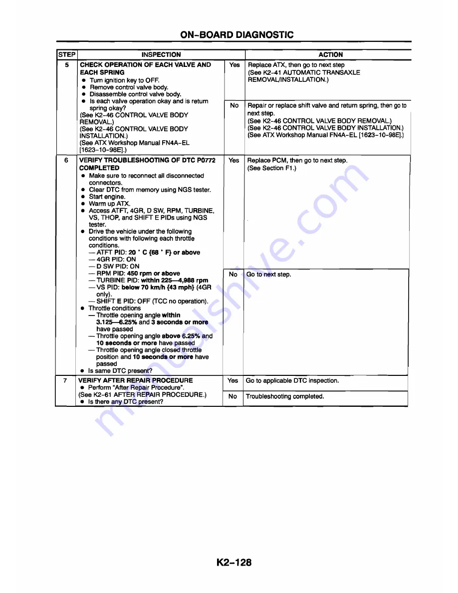 Mazda 626 Station Wagon Workshop Manual Download Page 335