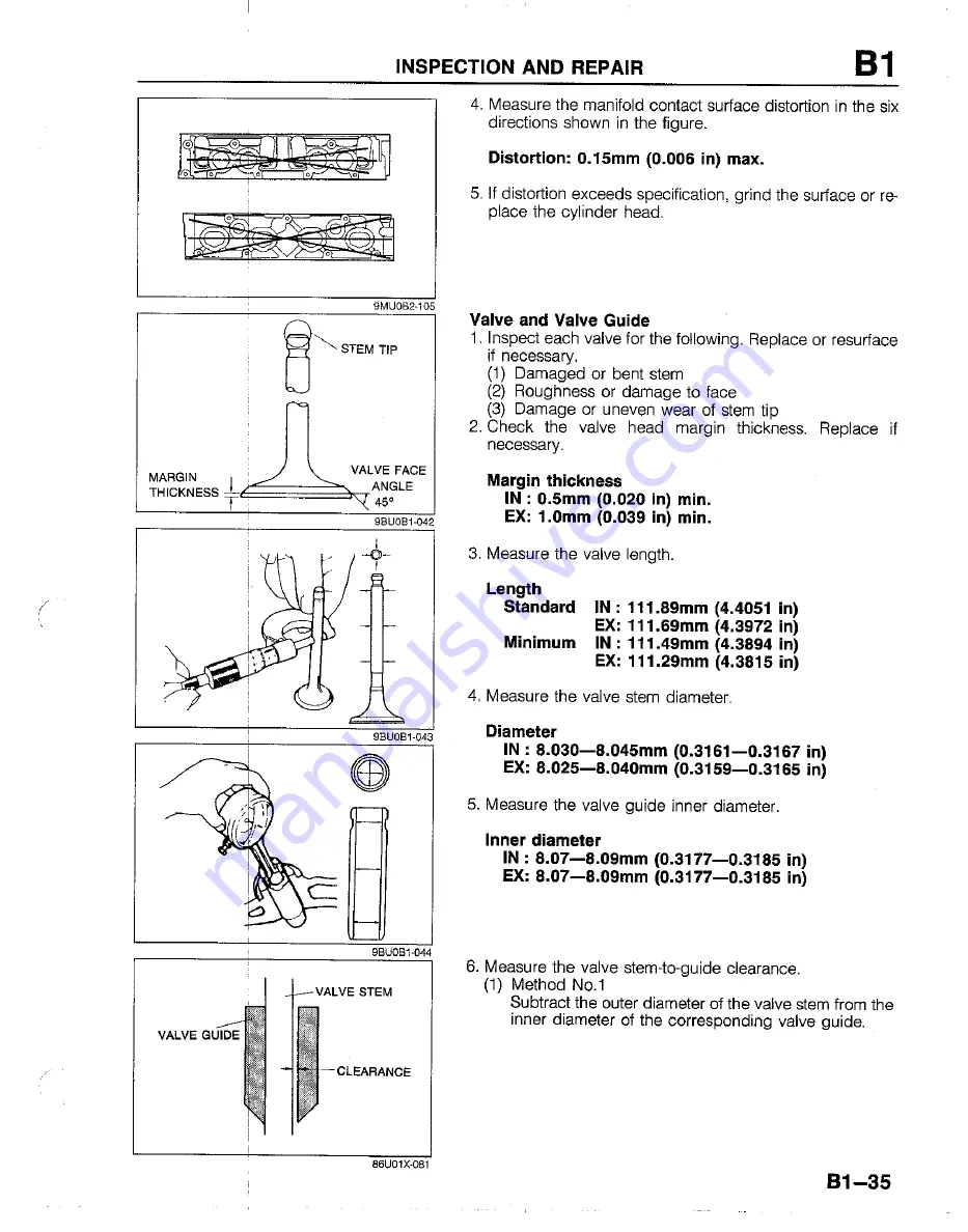 Mazda B2200 1992 Workshop Manual Download Page 70