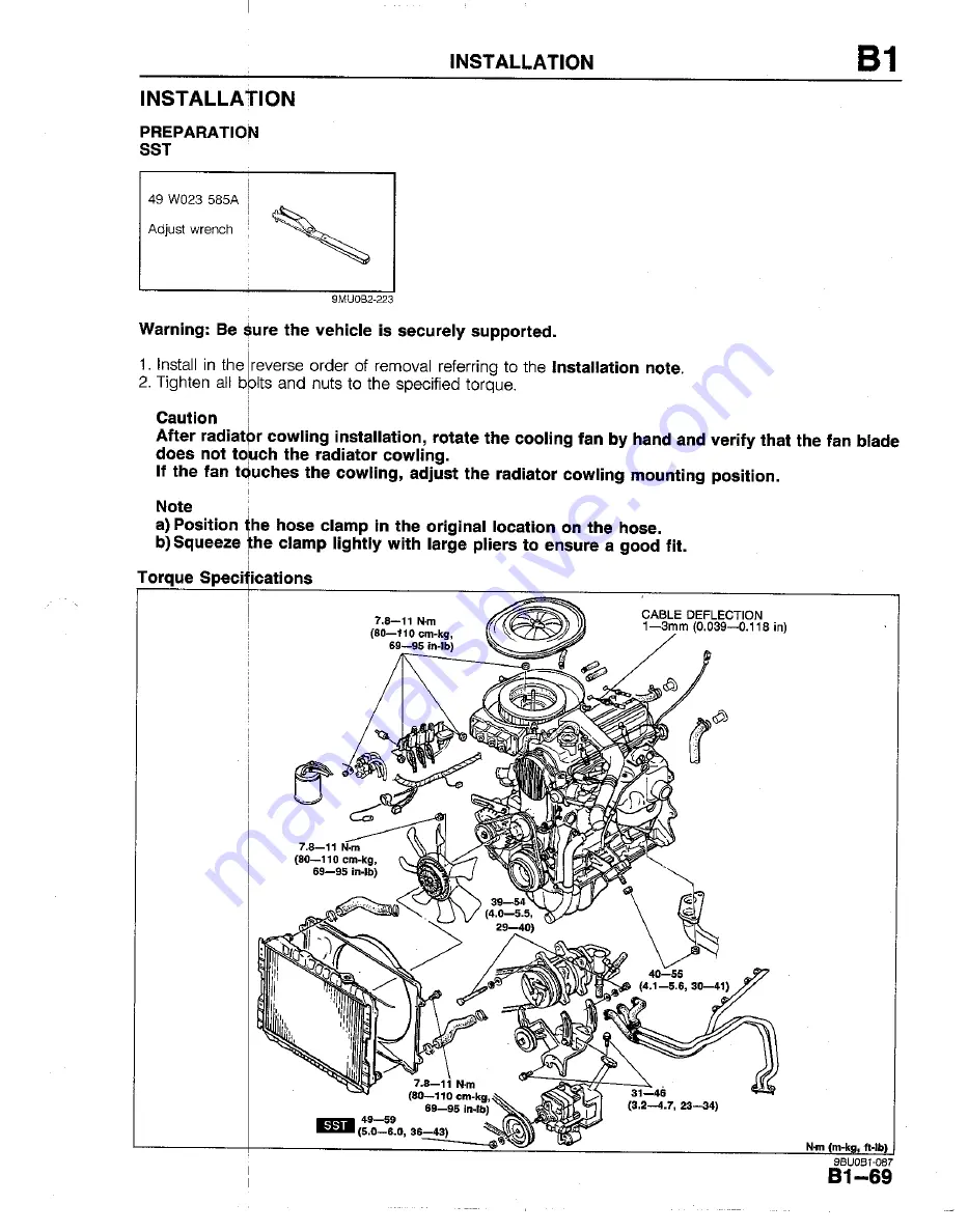 Mazda B2200 1992 Скачать руководство пользователя страница 104