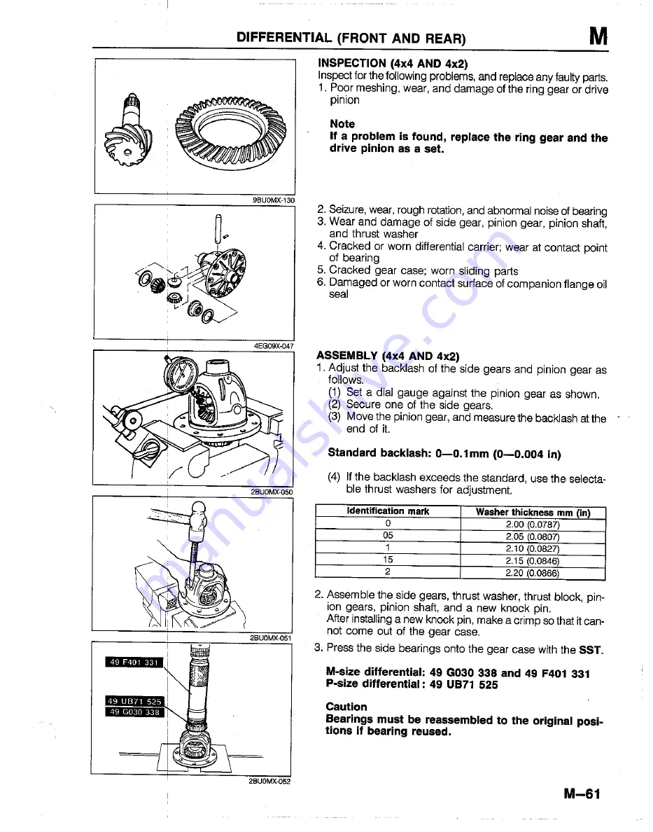 Mazda B2200 1992 Скачать руководство пользователя страница 1066