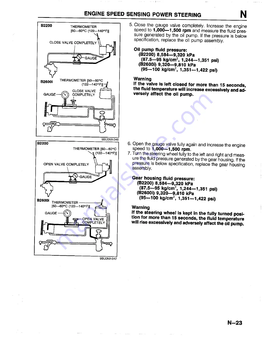 Mazda B2200 1992 Workshop Manual Download Page 1094