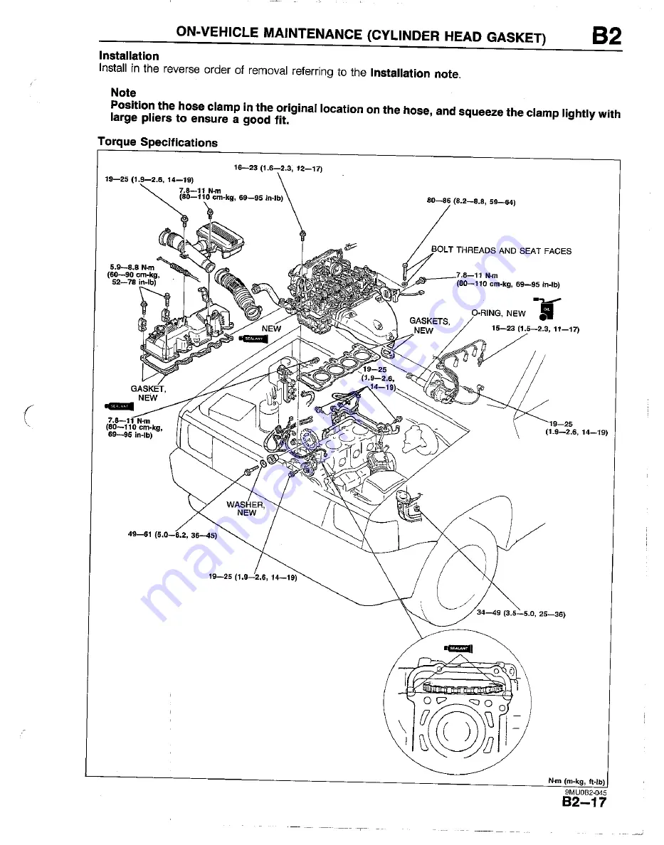 Mazda B2200 1992 Скачать руководство пользователя страница 122