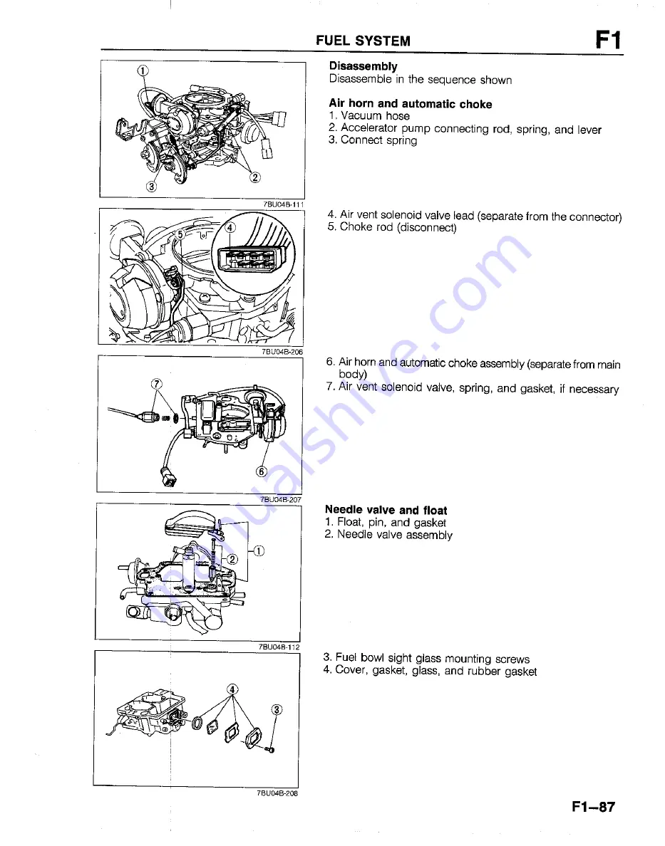 Mazda B2200 1992 Скачать руководство пользователя страница 306