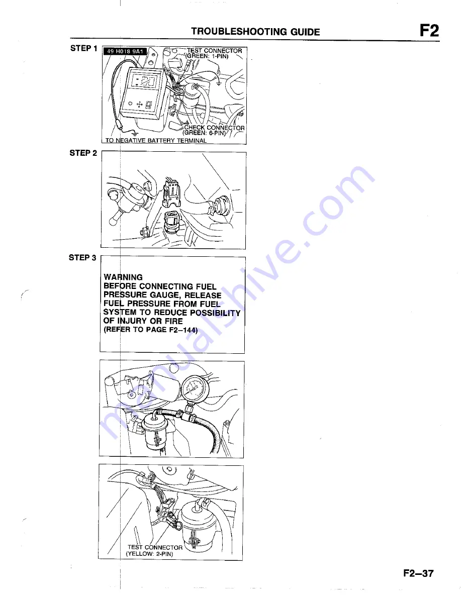 Mazda B2200 1992 Workshop Manual Download Page 374