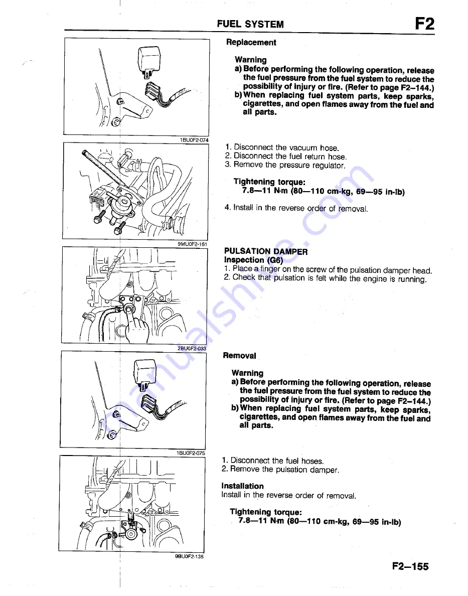 Mazda B2200 1992 Workshop Manual Download Page 492