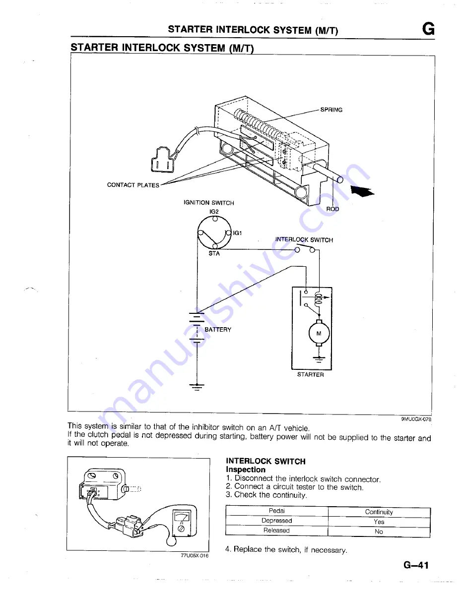 Mazda B2200 1992 Workshop Manual Download Page 565