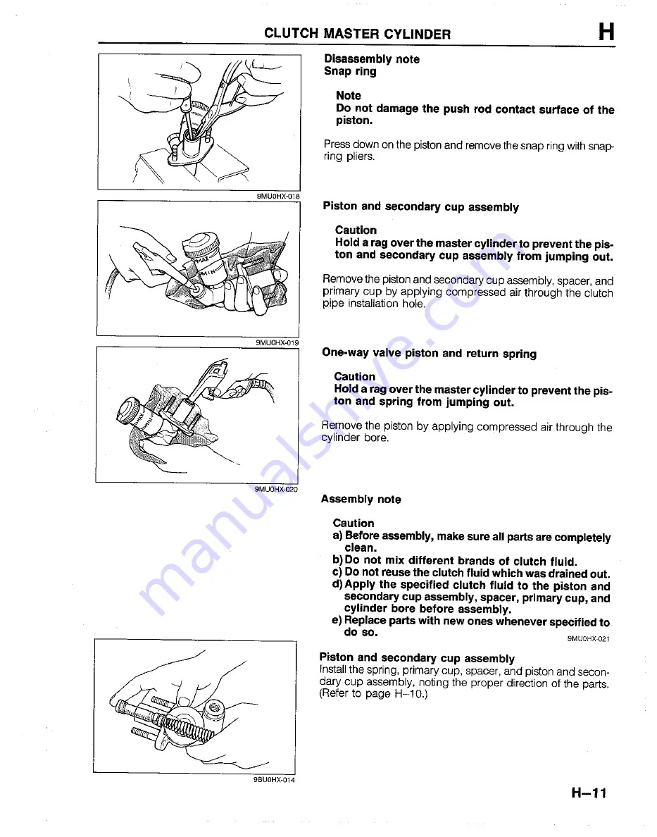 Mazda B2200 1992 Workshop Manual Download Page 576