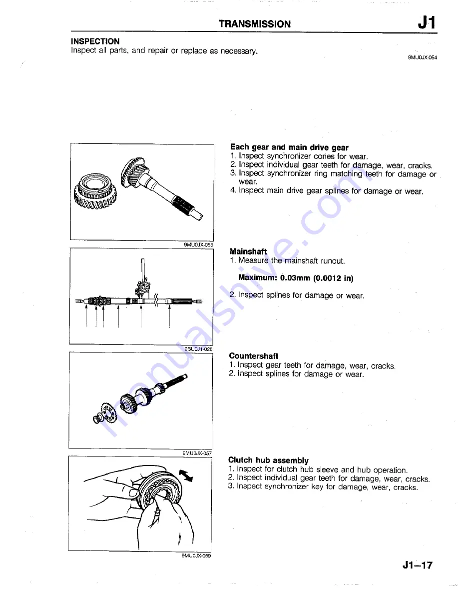 Mazda B2200 1992 Workshop Manual Download Page 601