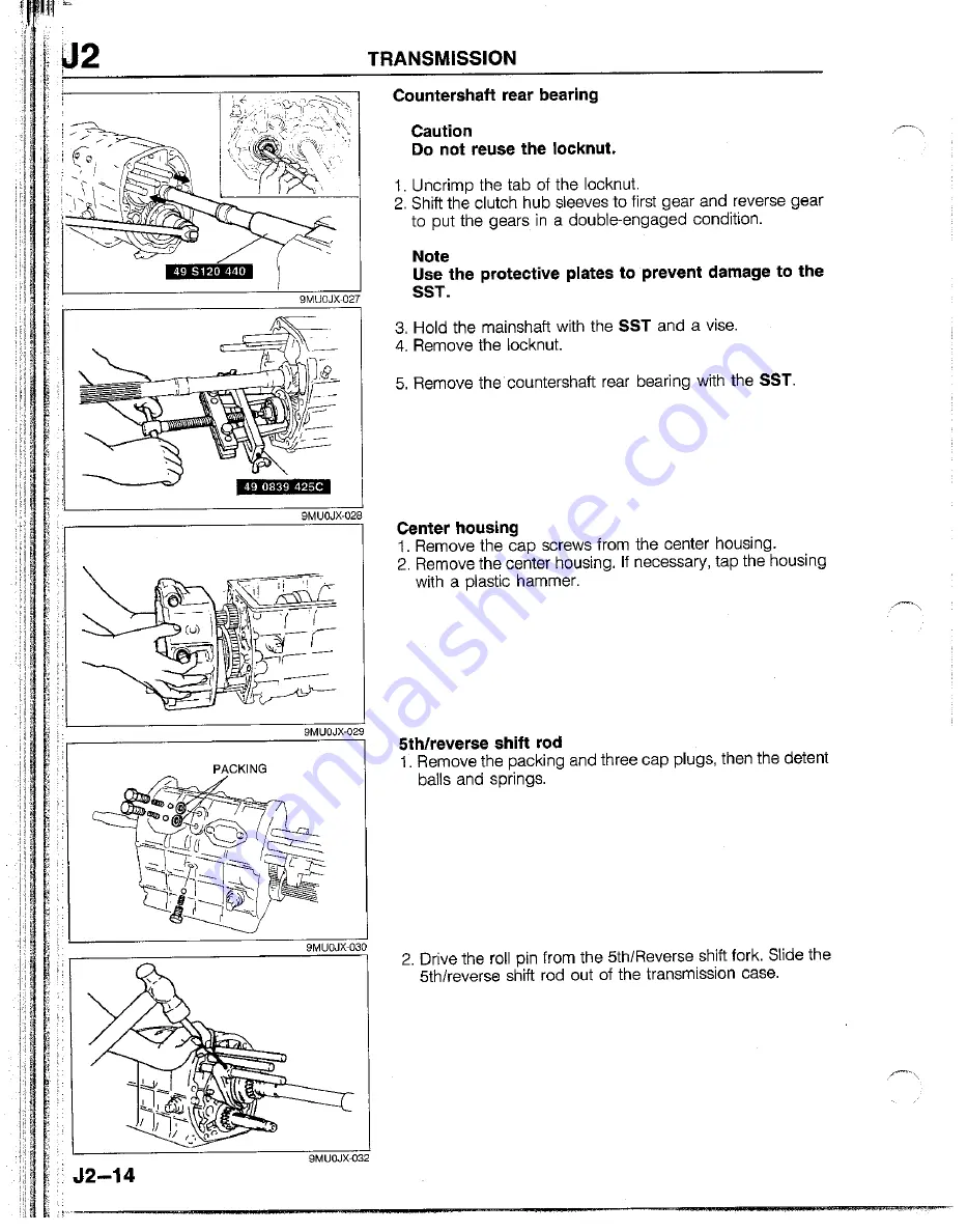 Mazda B2200 1992 Скачать руководство пользователя страница 625