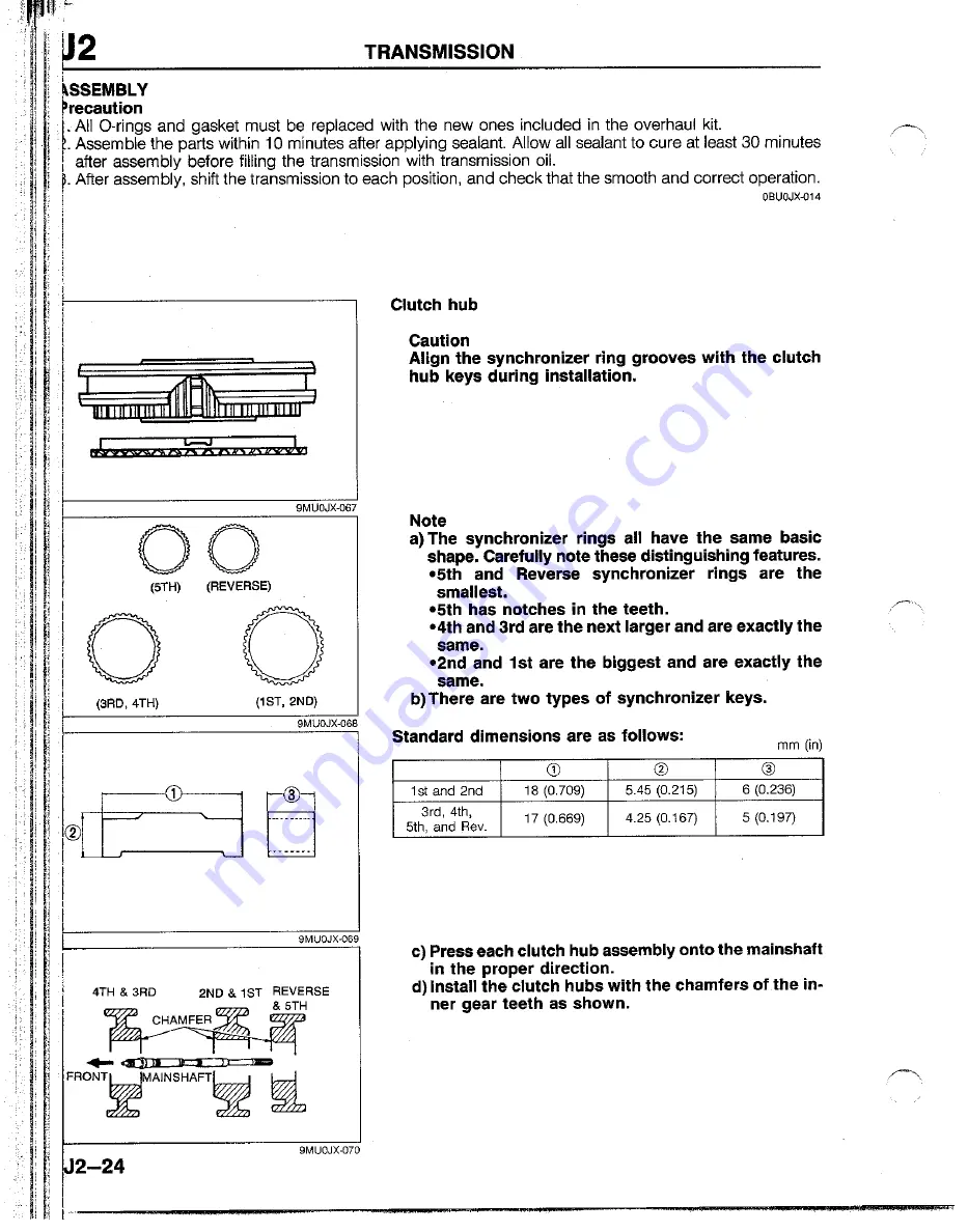 Mazda B2200 1992 Скачать руководство пользователя страница 635