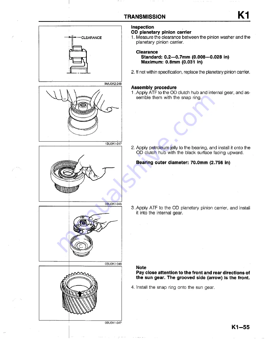 Mazda B2200 1992 Workshop Manual Download Page 730