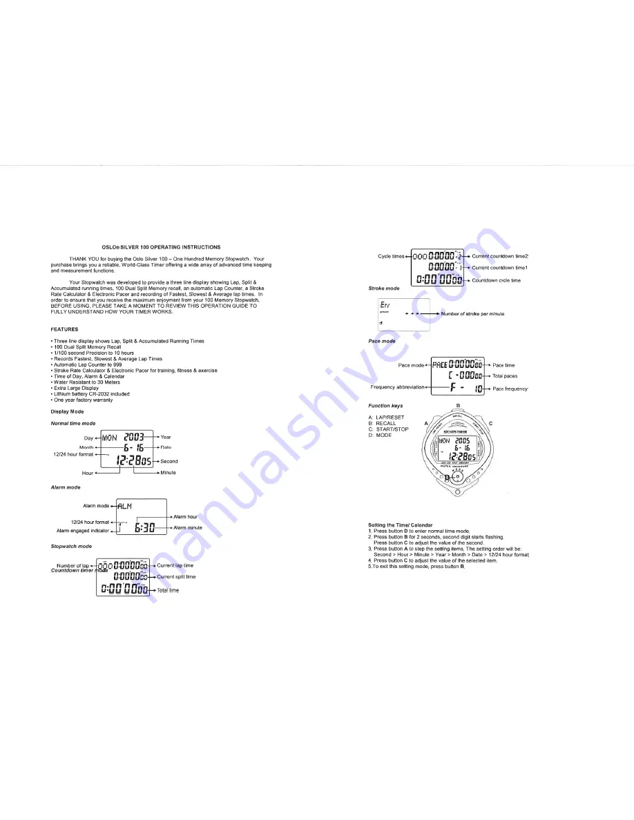 MBI Corp Oslo Silver 100 Operating Instruction Download Page 1