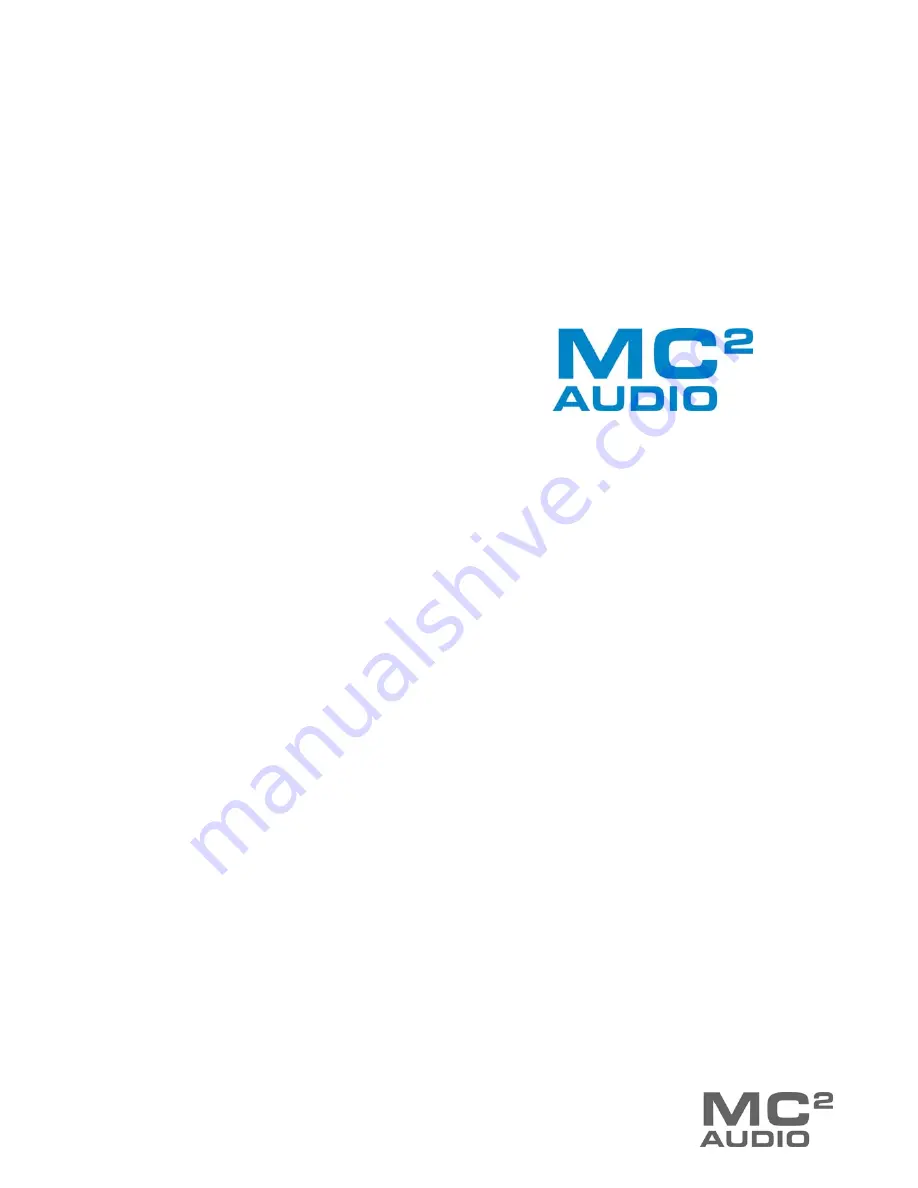 MC2 Audio Delta 100 Operating Instructions Manual Download Page 5