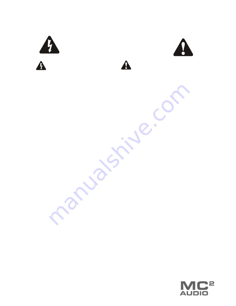 MC2 Audio E100 Operating Instructions Manual Download Page 7