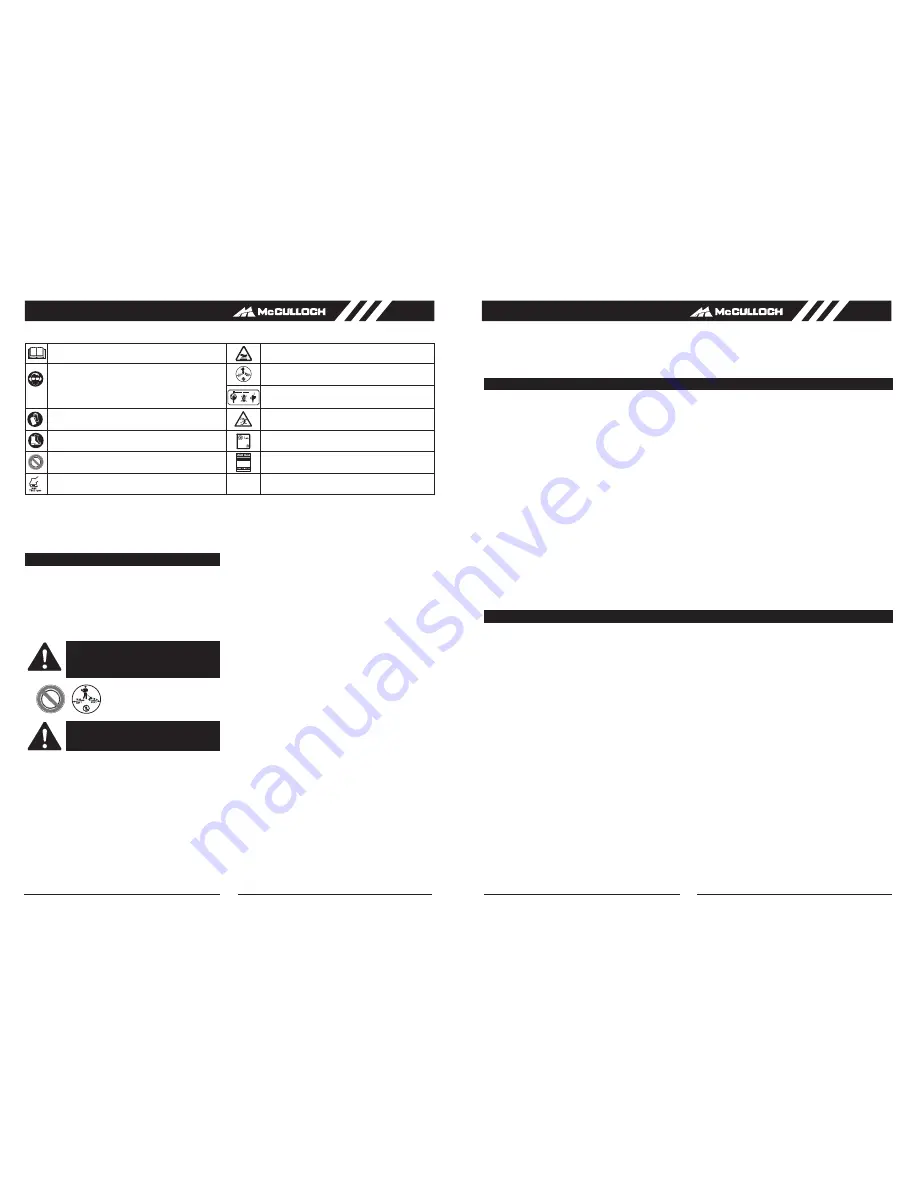 McCulloch MT 260 CLS Operator'S Manual Download Page 2