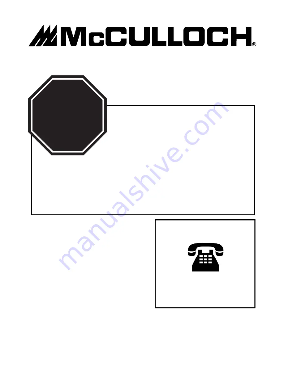 McCulloch MT203A14 User Manual Download Page 16