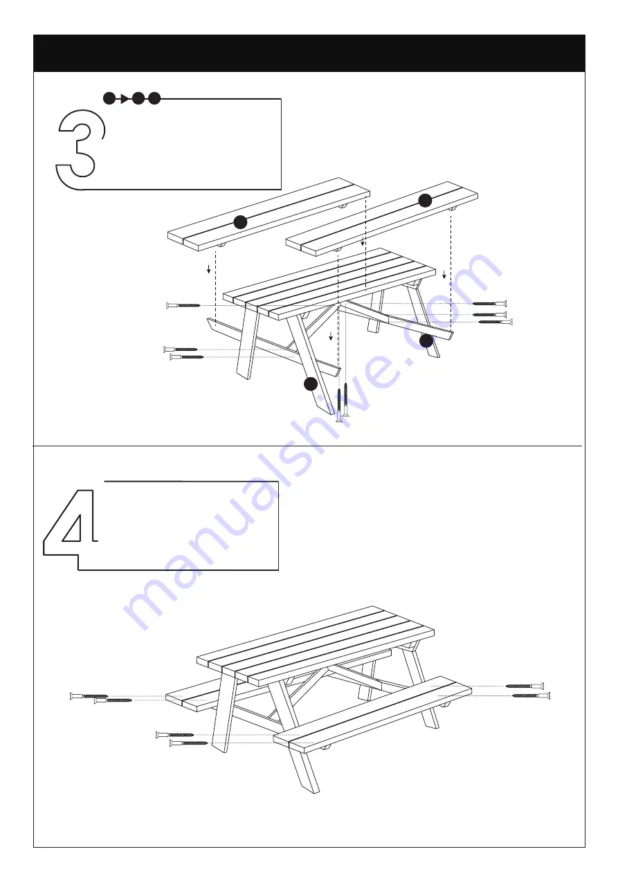 MCD PICNIC BENCH Скачать руководство пользователя страница 5