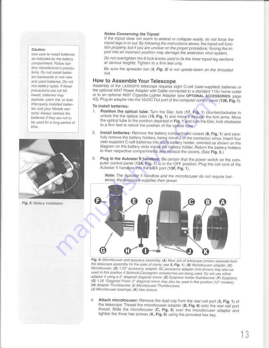 Meade Autostar II Instruction Manual Download Page 13