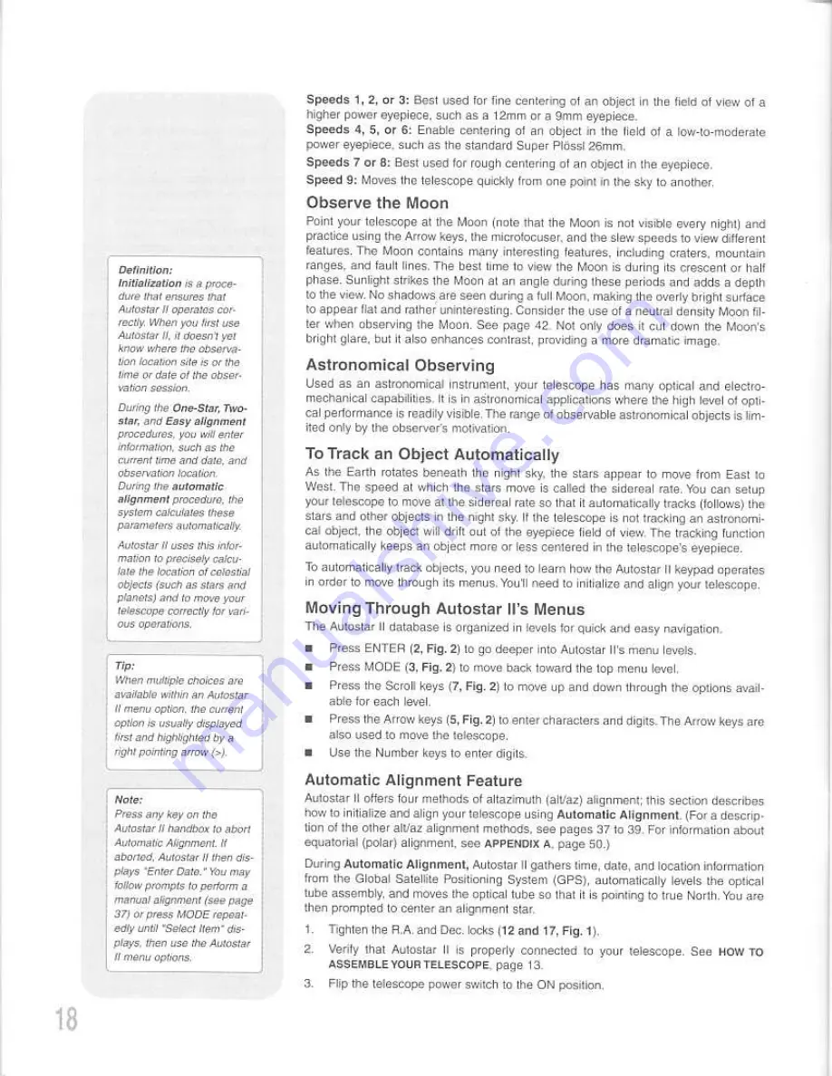 Meade Autostar II Instruction Manual Download Page 18