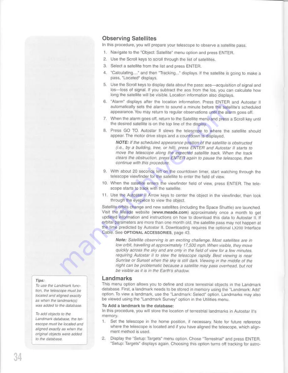 Meade Autostar II Instruction Manual Download Page 34