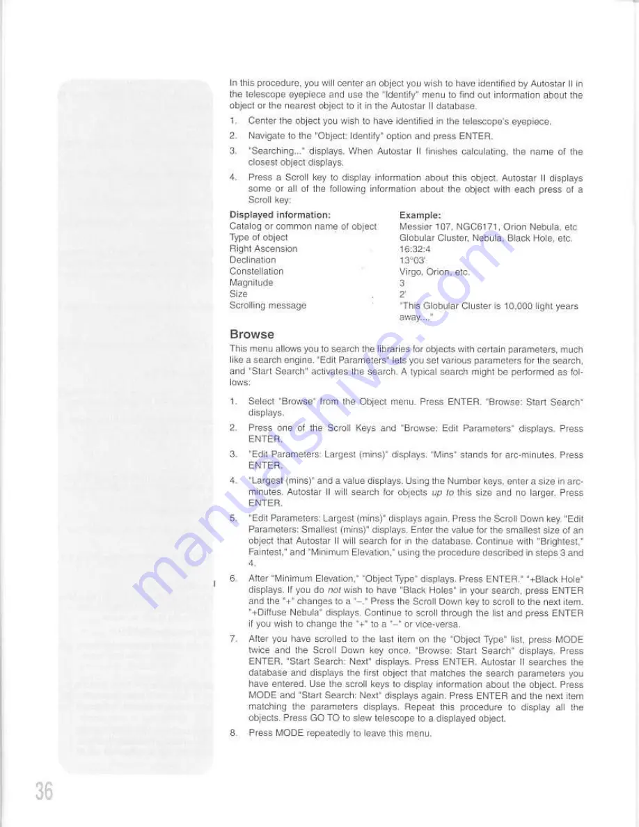 Meade Autostar II Instruction Manual Download Page 36