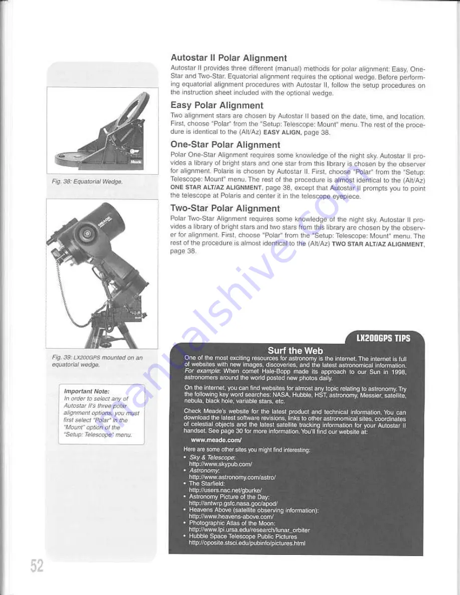 Meade Autostar II Instruction Manual Download Page 52