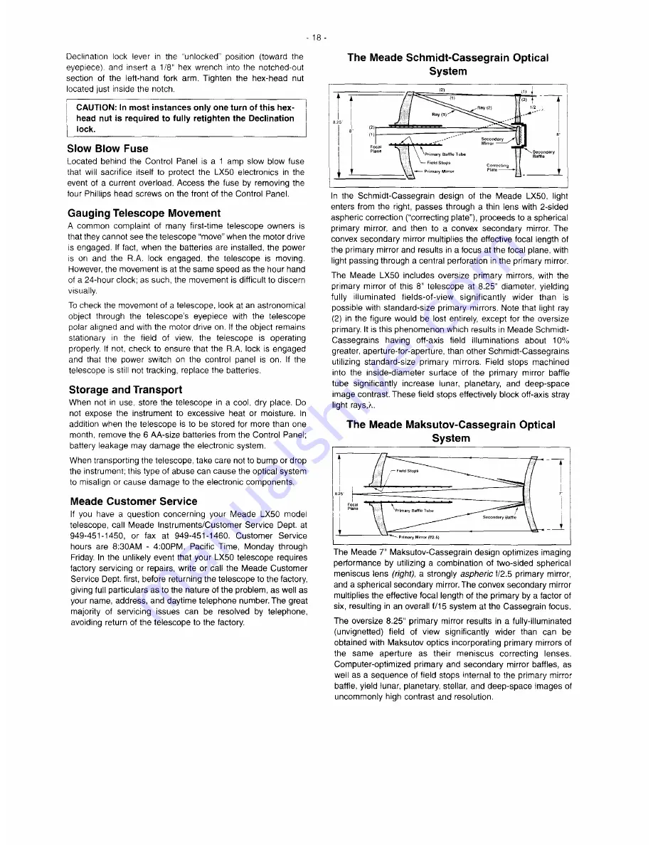 Meade LX50 Instruction Manual Download Page 18