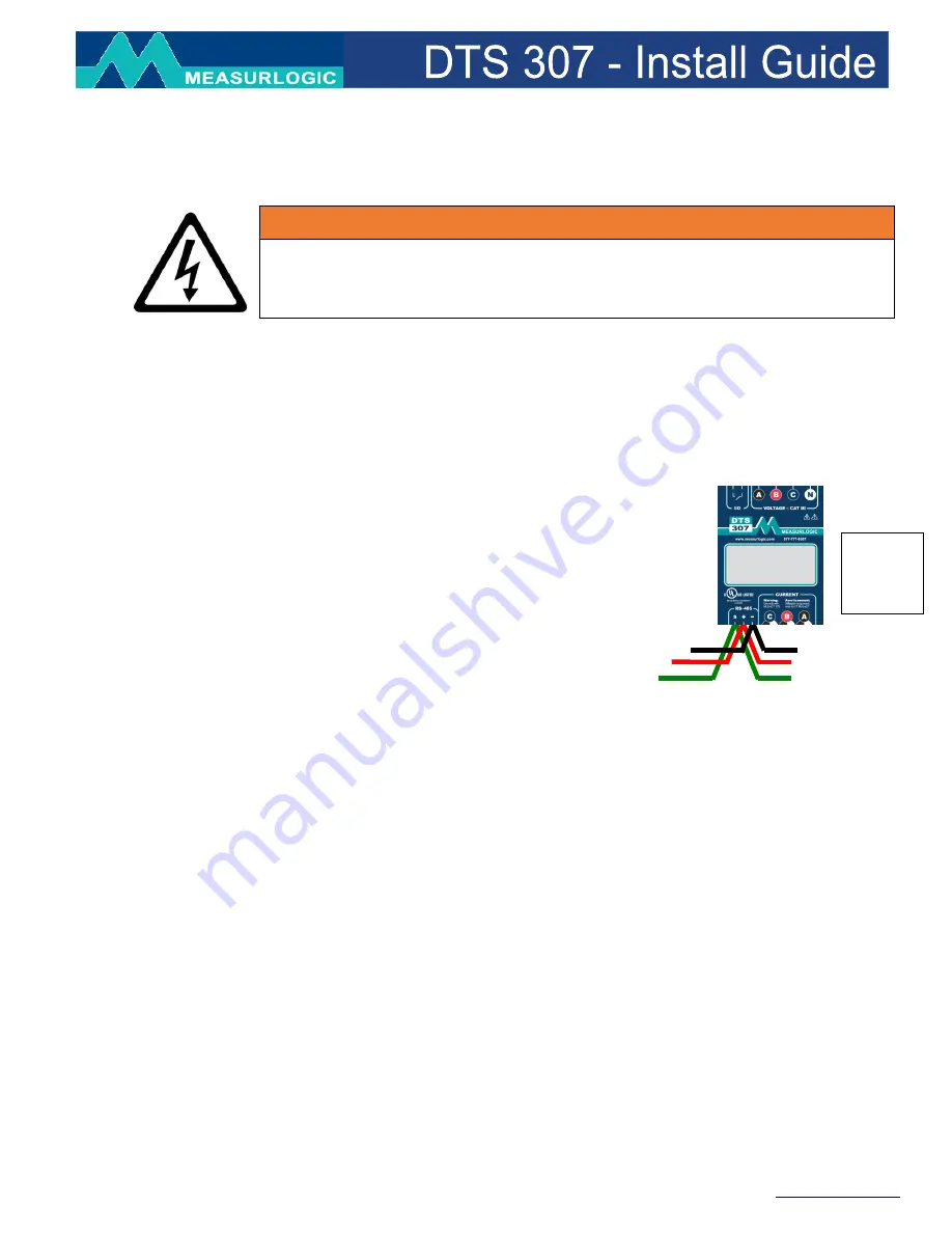 Measurlogic DTS 307 Install Manual Download Page 13