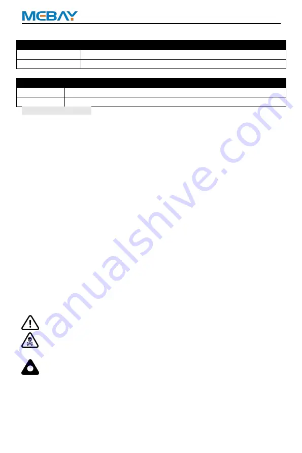 Mebay BCC2405 User Manual Download Page 8