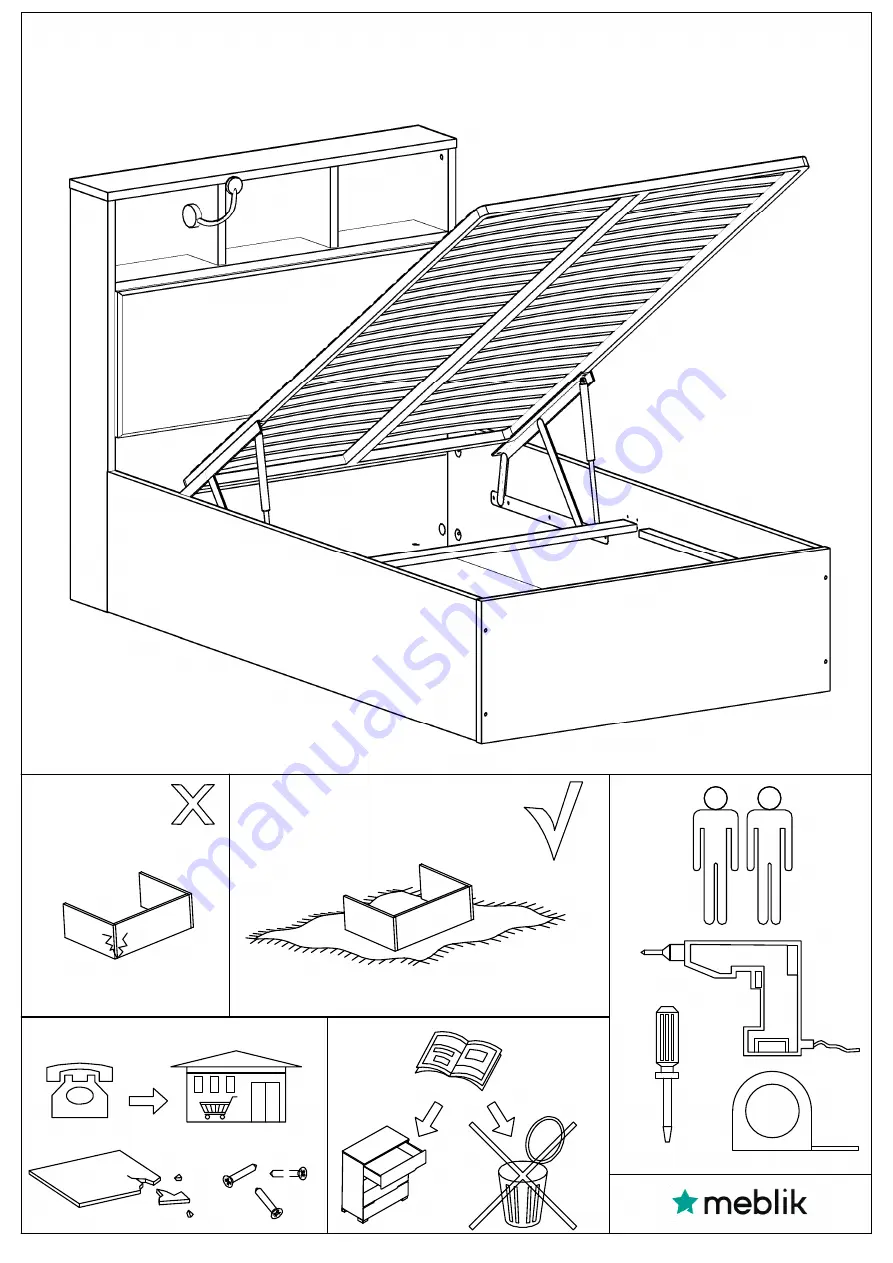 Meblik Bed Chill 120 Manual Download Page 1