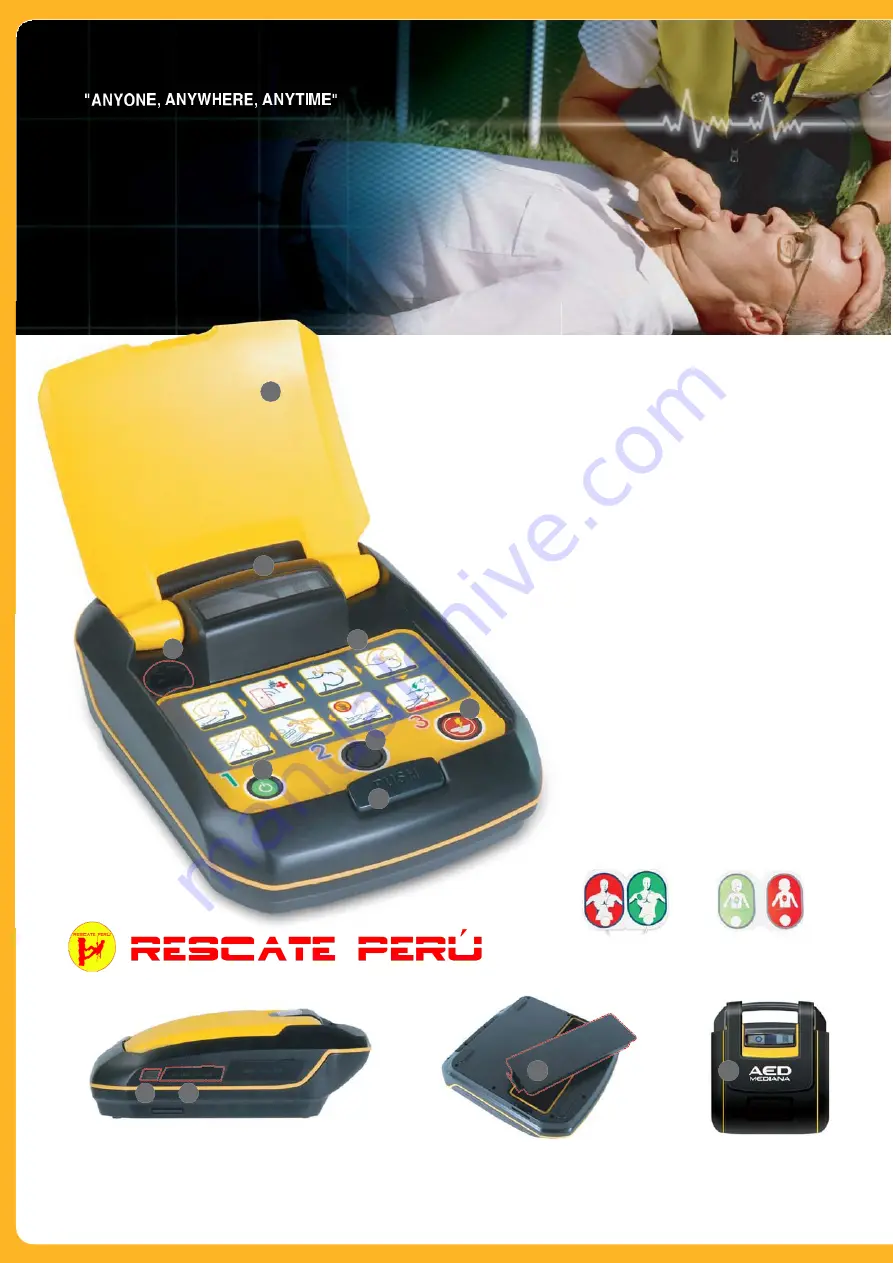 Mediana RESCATE PERU Heart On AED A10 Quick Start Manual Download Page 2