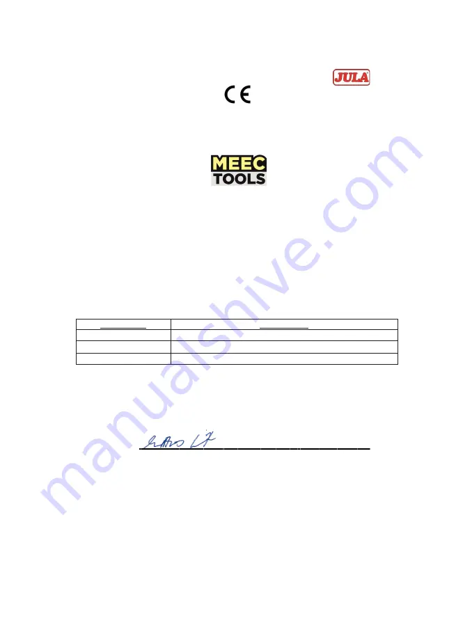 Meec tools 009460 Operating Instructions Manual Download Page 3