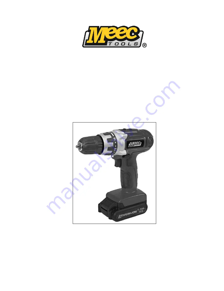 Meec tools 060-202 Operating Instructions Manual Download Page 1